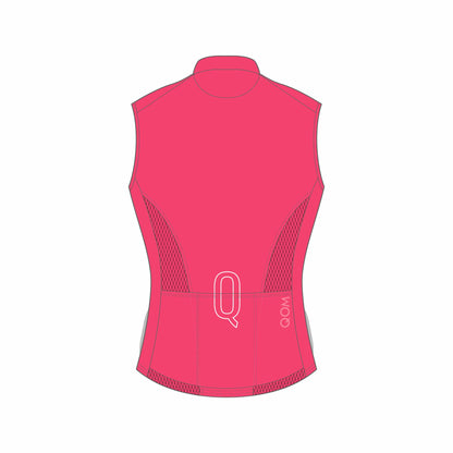 Women's Silver Wind Shield Splash Vest w/ Pockets (pink)