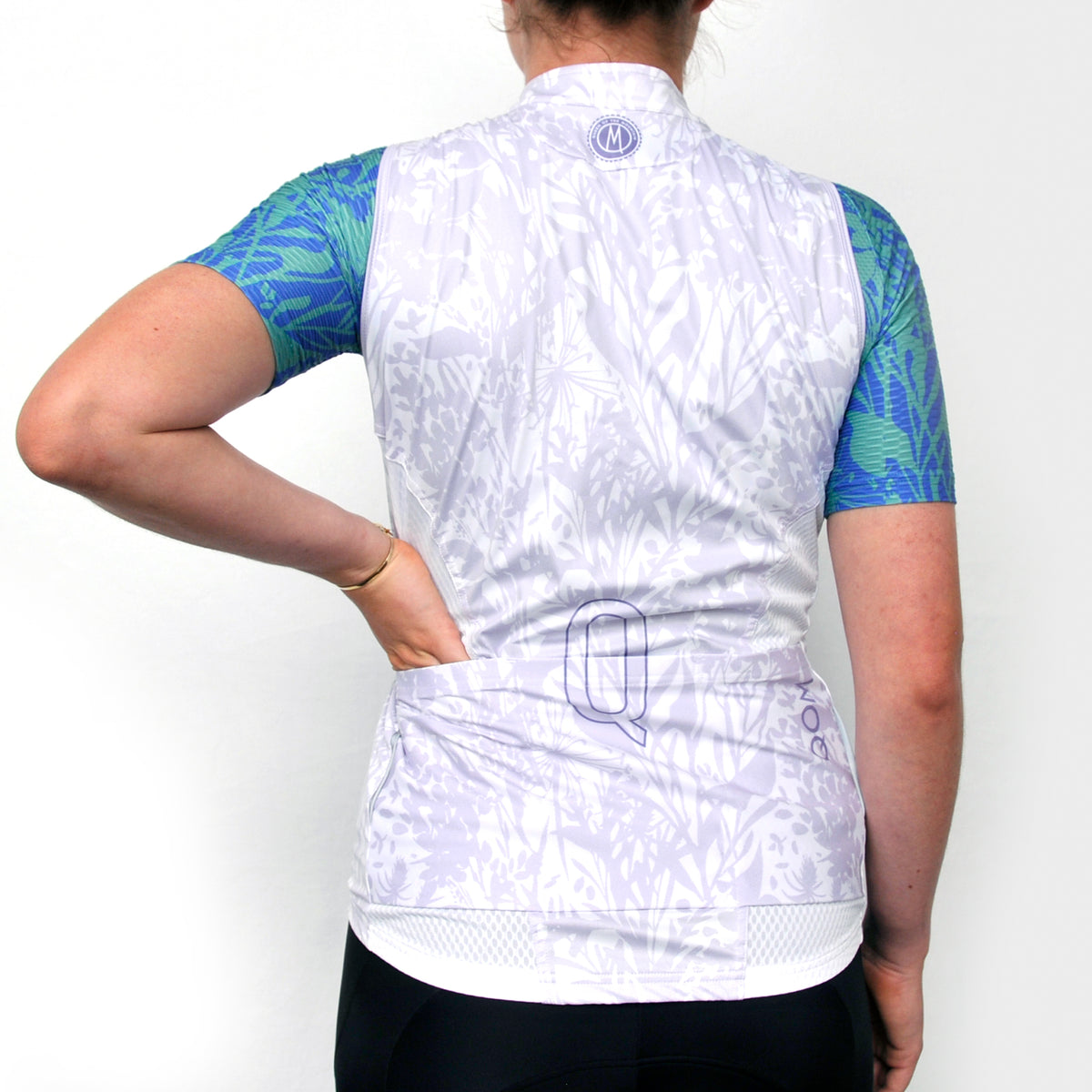 Women's Silver Wind Shield Splash Vest w/ Pockets - White